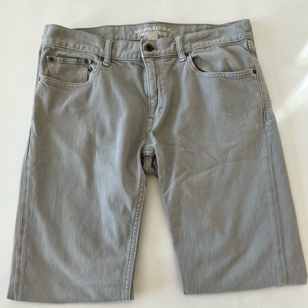 Banana Republic pants light grey vintage straight 33x34